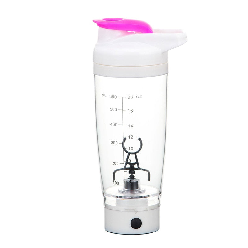 Auto-Mixing Electric Protein Shaker — 600ml Self-Stirring Bottle | Work Out Wars