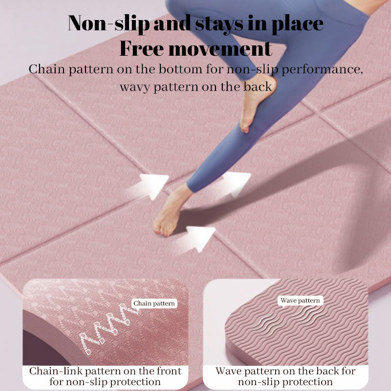 Foldable Exercise Mat — Double-Sided Non-Slip TPE | Work Out Wars