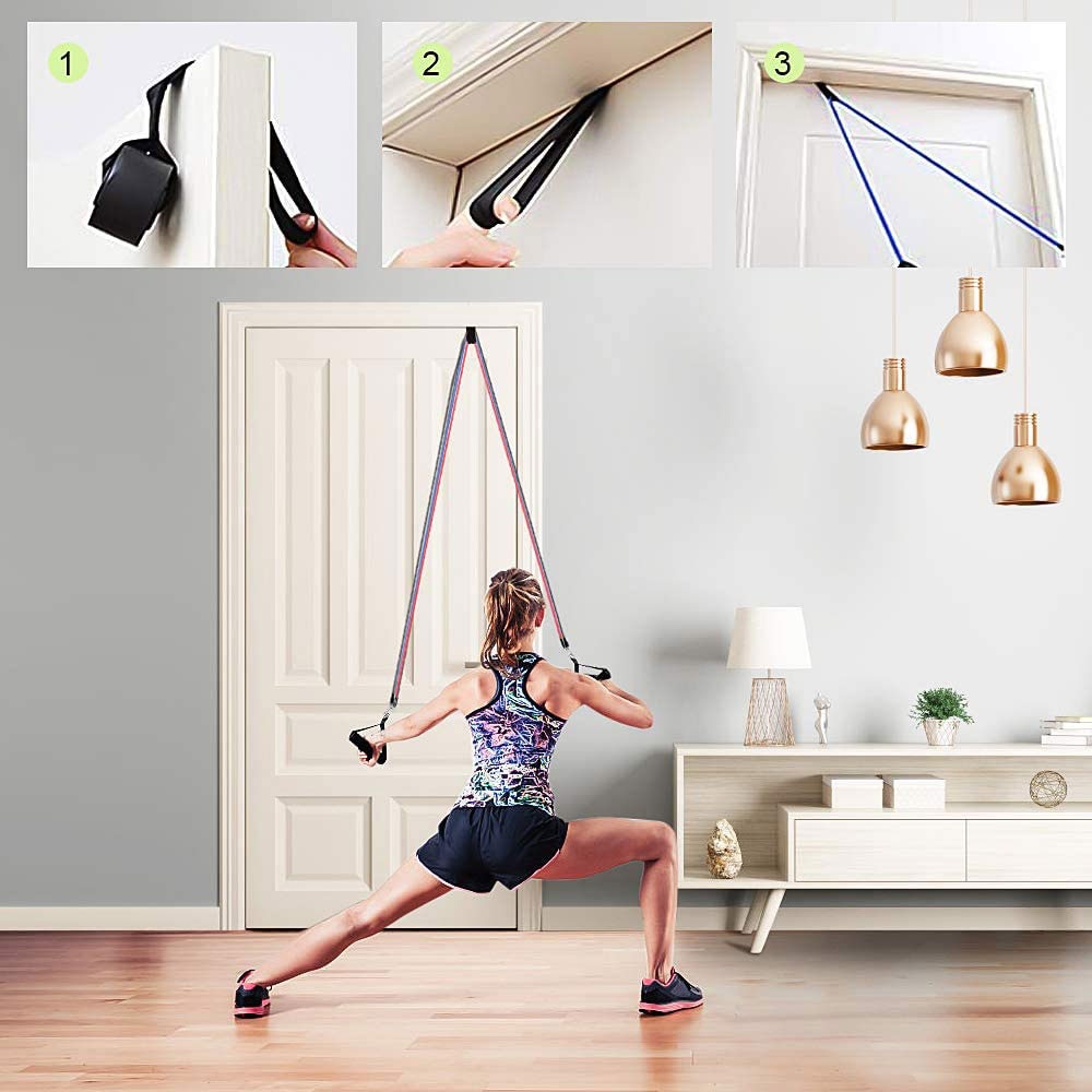 Resistance Band Set with Door Anchor — Home Workout Kit | Work Out Wars