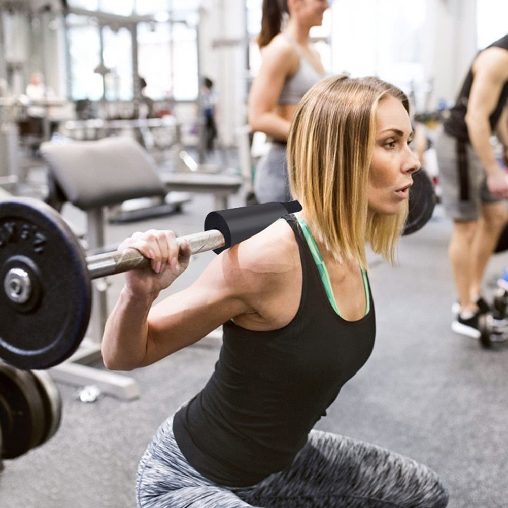 Barbell Squat Pad with Straps - Foam Bar Pad for Squats and Hip Thrusts