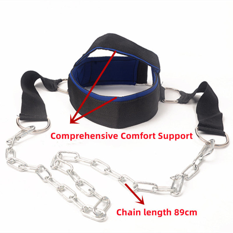 Neck harness chain and carabiner