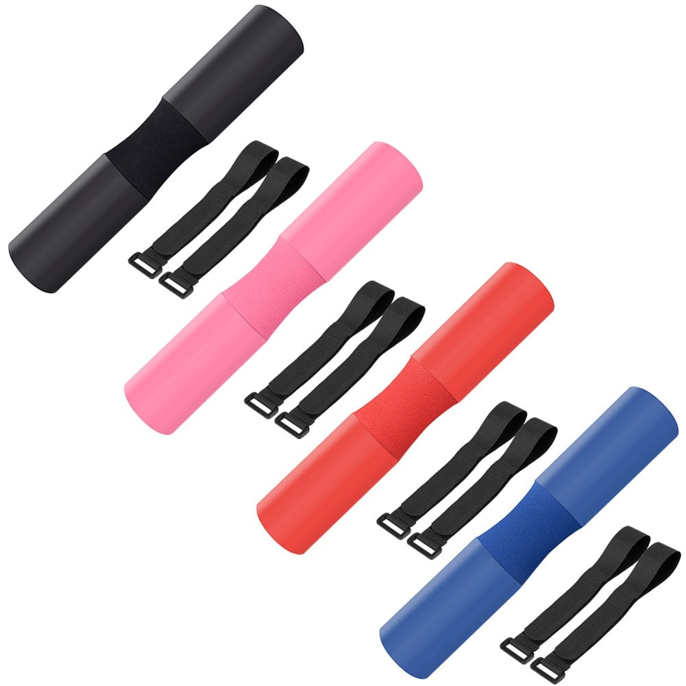 Barbell Squat Pad with Straps - Foam Bar Pad for Squats and Hip Thrusts