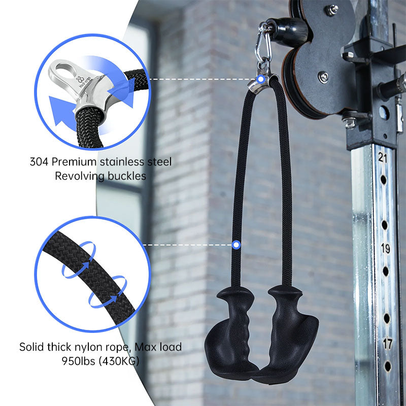 Tricep rope attachment for cable machines — Work Out Wars product photo 5