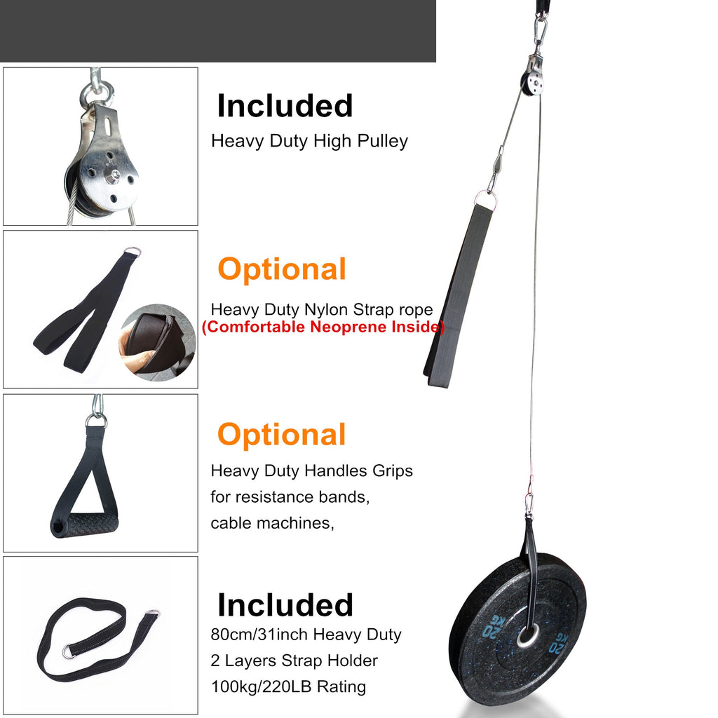 DIY cable pulley system for a pull-up bar — Work Out Wars product photo 2