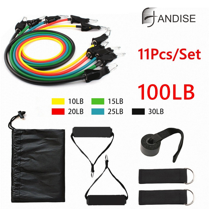 Resistance Band Set with Door Anchor — Home Workout Kit | Work Out Wars