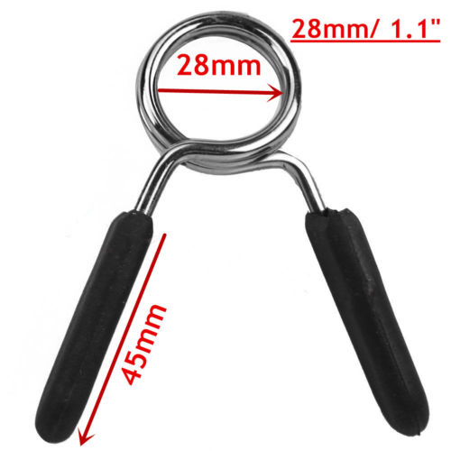 Barbell Spring Collars (Pair) — 28mm Standard Bars | Work Out Wars