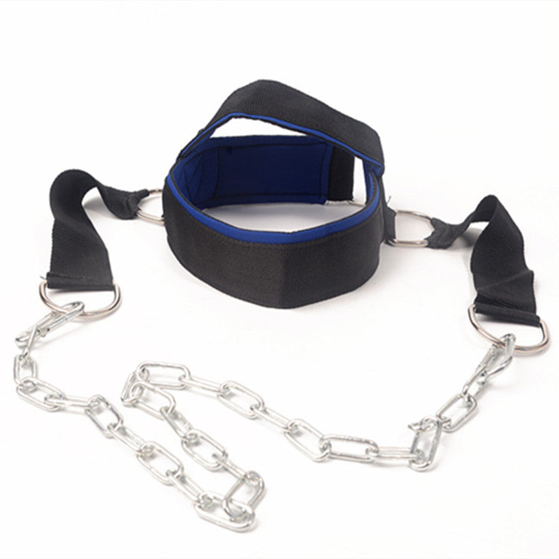 Neck harness head strap with chain