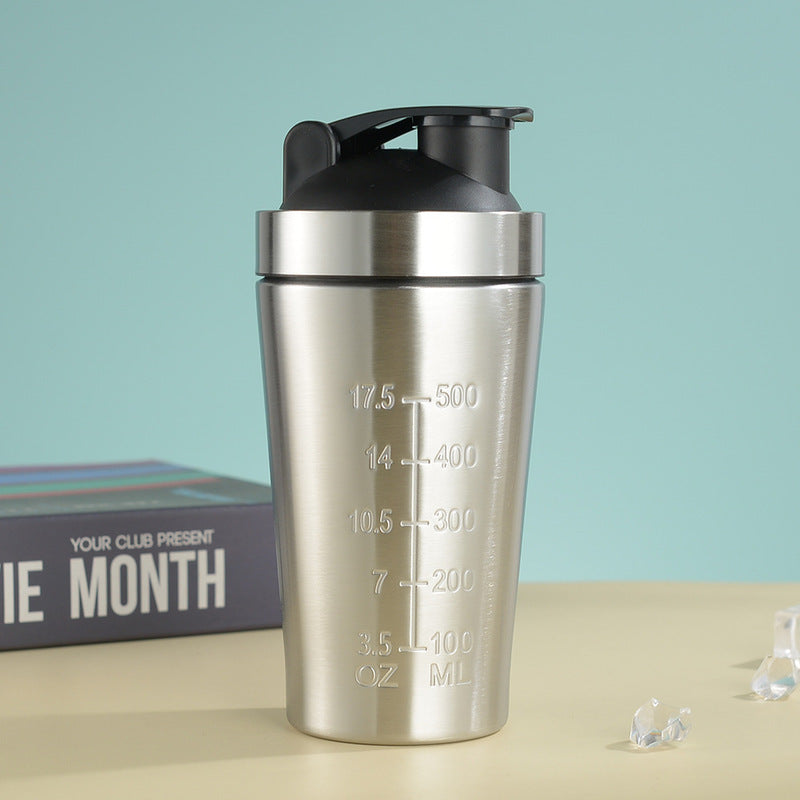 Steel Shaker Bottle — Leak-Proof, Mixing Ball | Work Out Wars