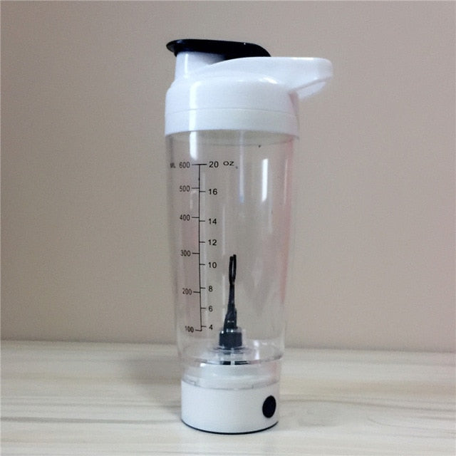 Auto-Mixing Electric Protein Shaker — 600ml Self-Stirring Bottle | Work Out Wars