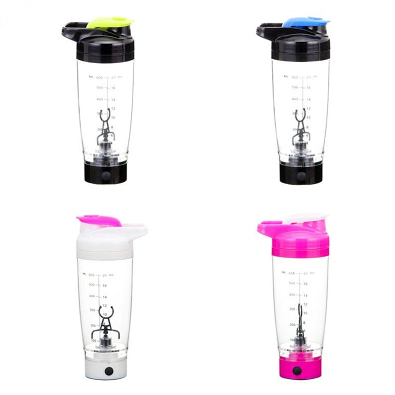 Auto-Mixing Electric Protein Shaker — 600ml Self-Stirring Bottle | Work Out Wars