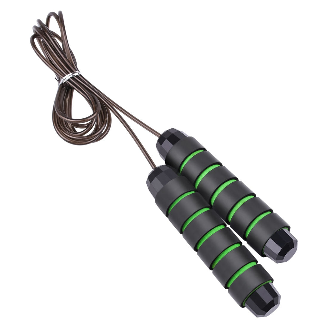 Ball-bearing steel cable speed skipping rope, adjustable length — Work Out Wars