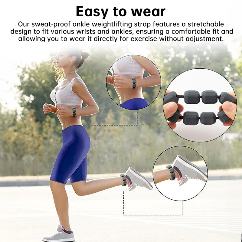 Ankle & Wrist Weights (Pair, 1lb Each) — Soft Silicone Bangles | Work Out Wars