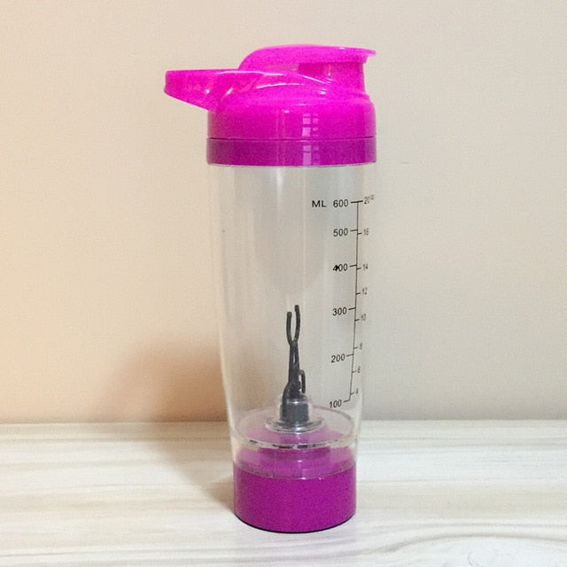 Auto-Mixing Electric Protein Shaker — 600ml Self-Stirring Bottle | Work Out Wars