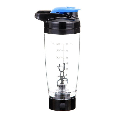 Auto-Mixing Electric Protein Shaker — 600ml Self-Stirring Bottle | Work Out Wars